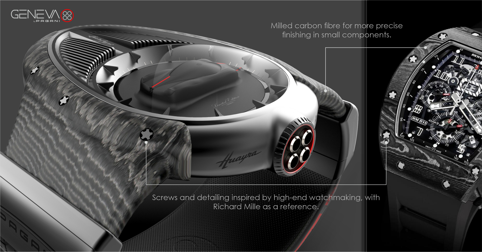 Geneva by Pagani — full case view with signature materials