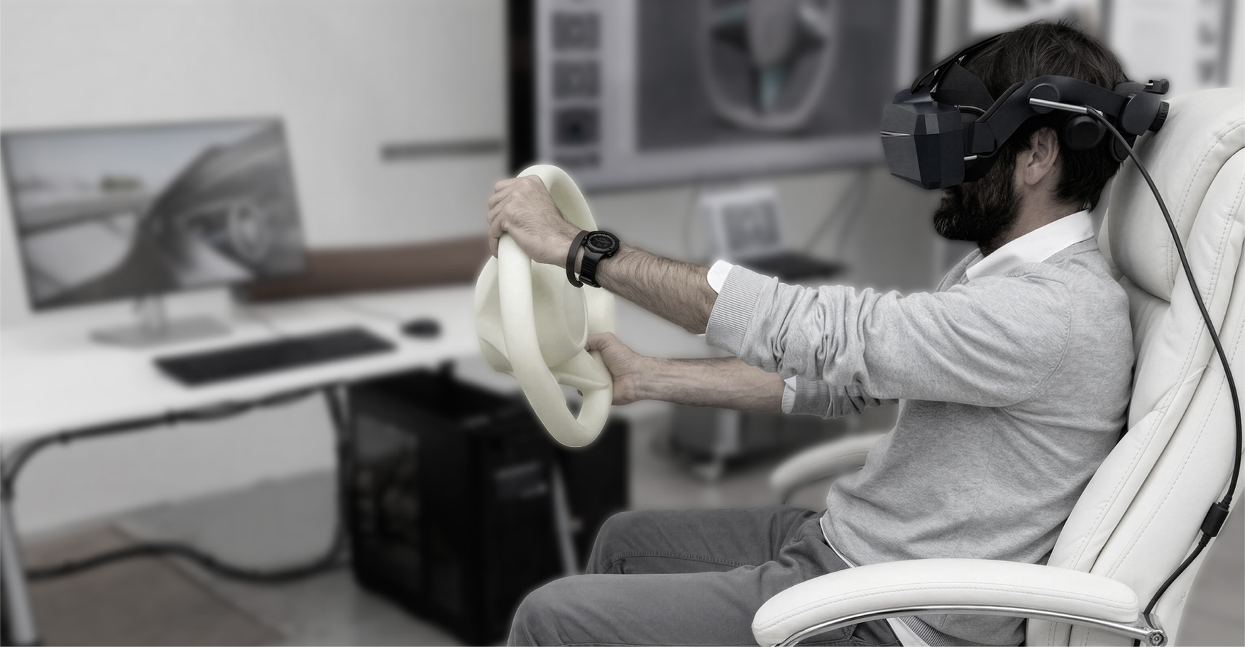 Design process — VR validation with 3D-printed prototype