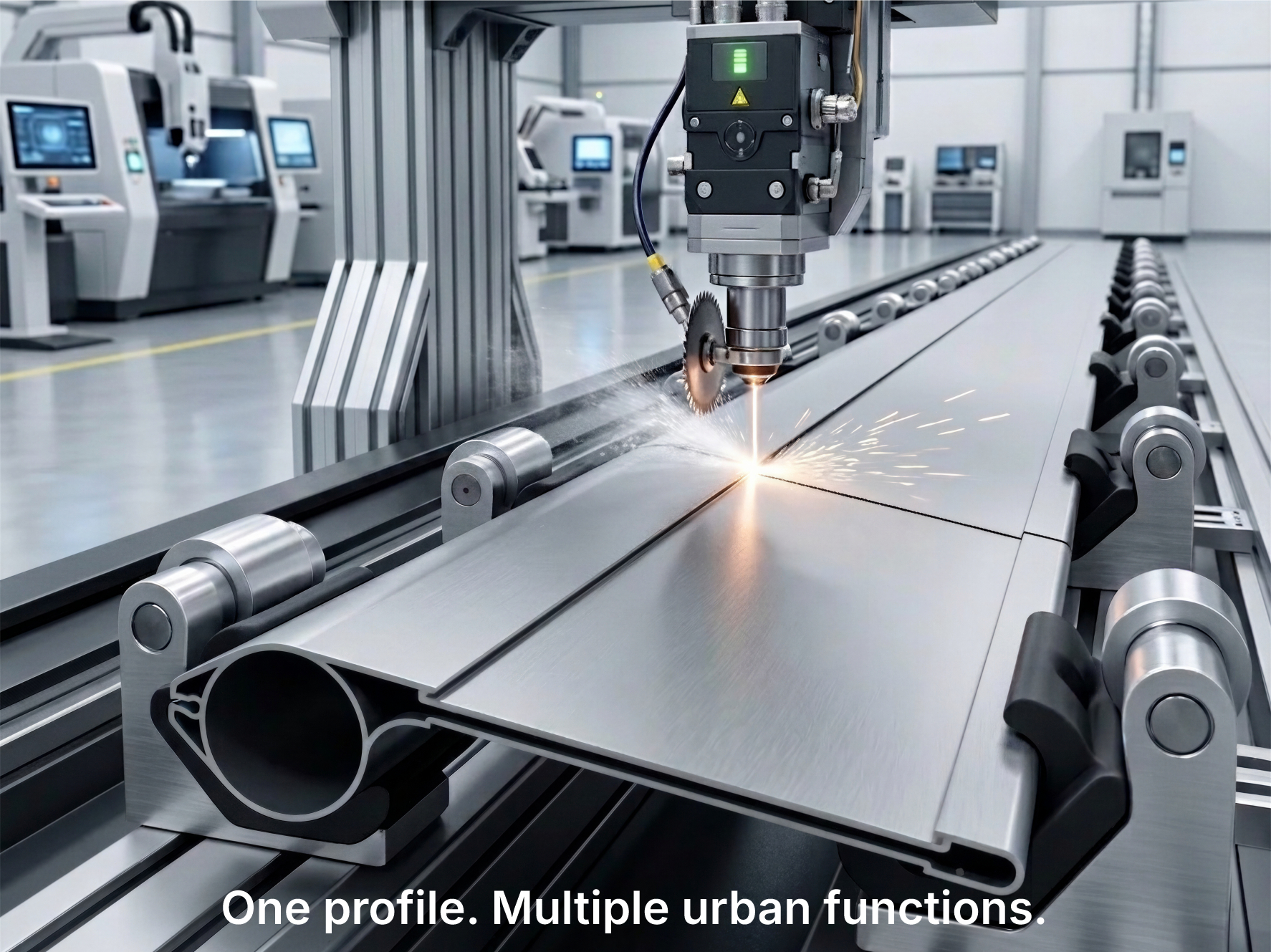 Aluminium extrusion profile — one profile, multiple urban functions