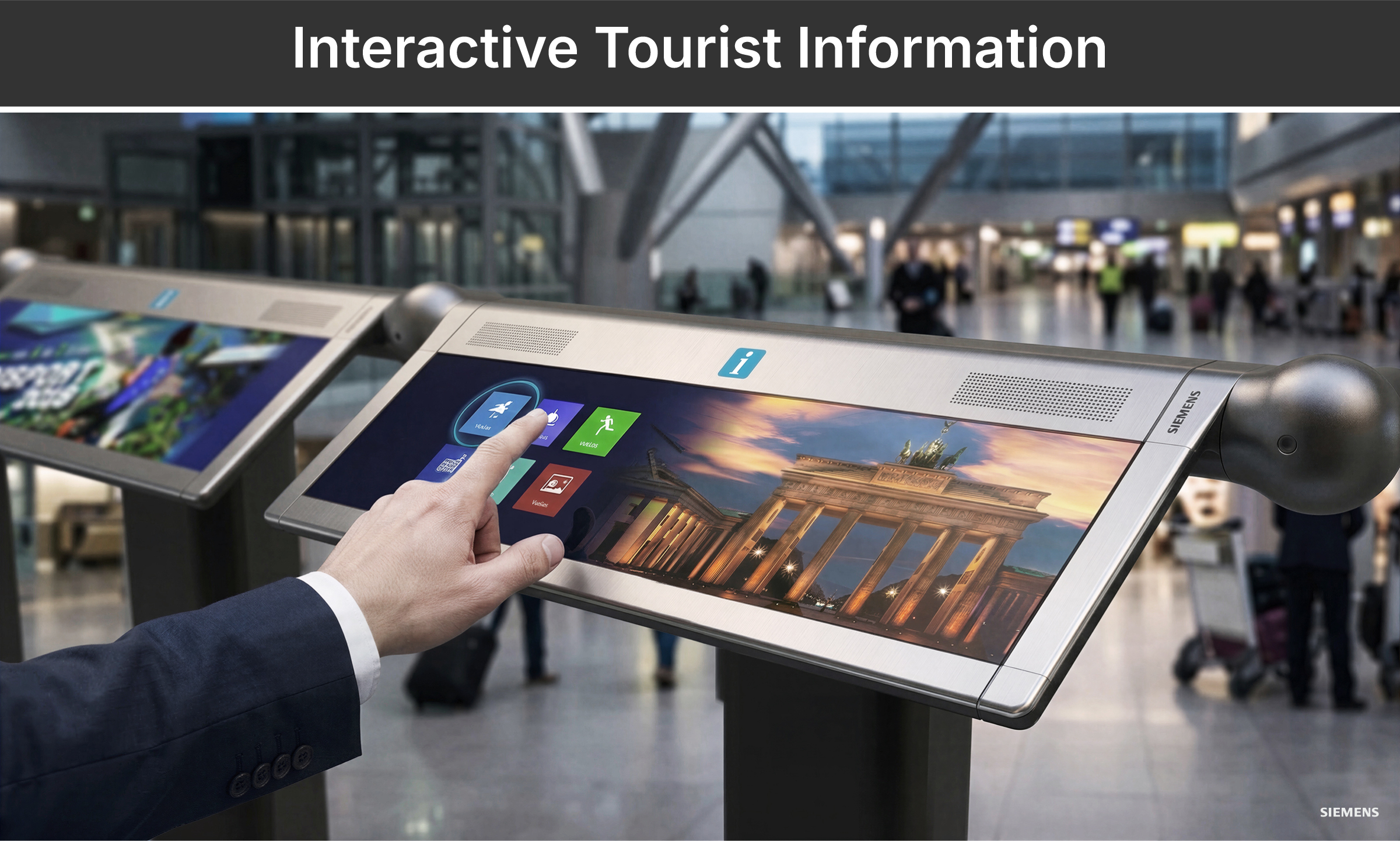 Interactive tourist information — touchscreen terminal in public space