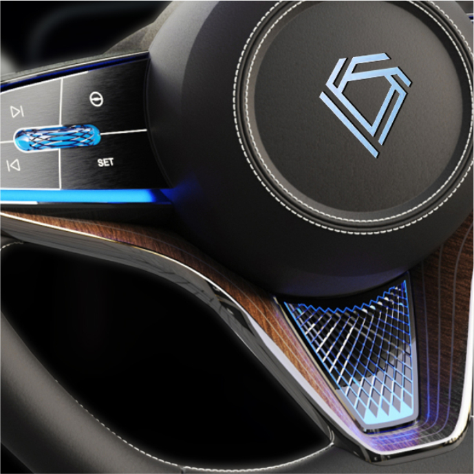 Luxury EV Steering Wheel Concept